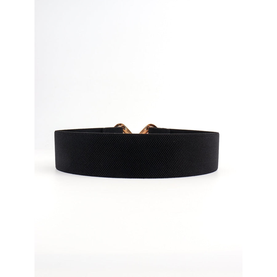 Geometric Buckle Elastic Wide Belt