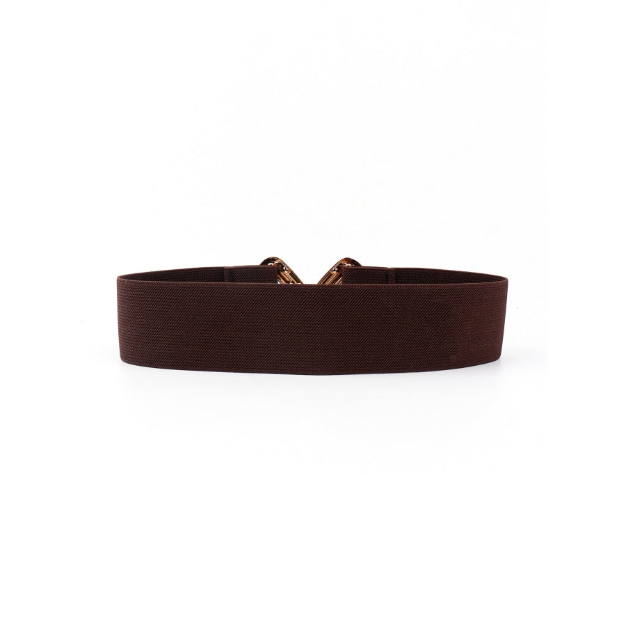 Geometric Buckle Elastic Wide Belt