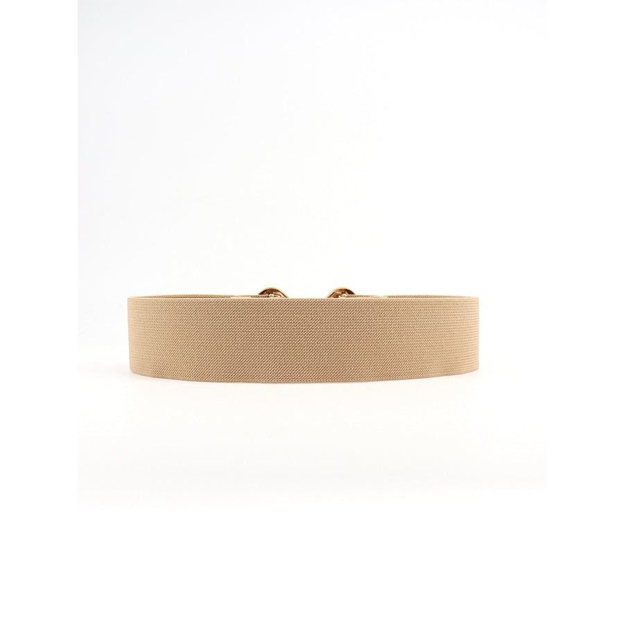 Geometric Buckle Elastic Wide Belt