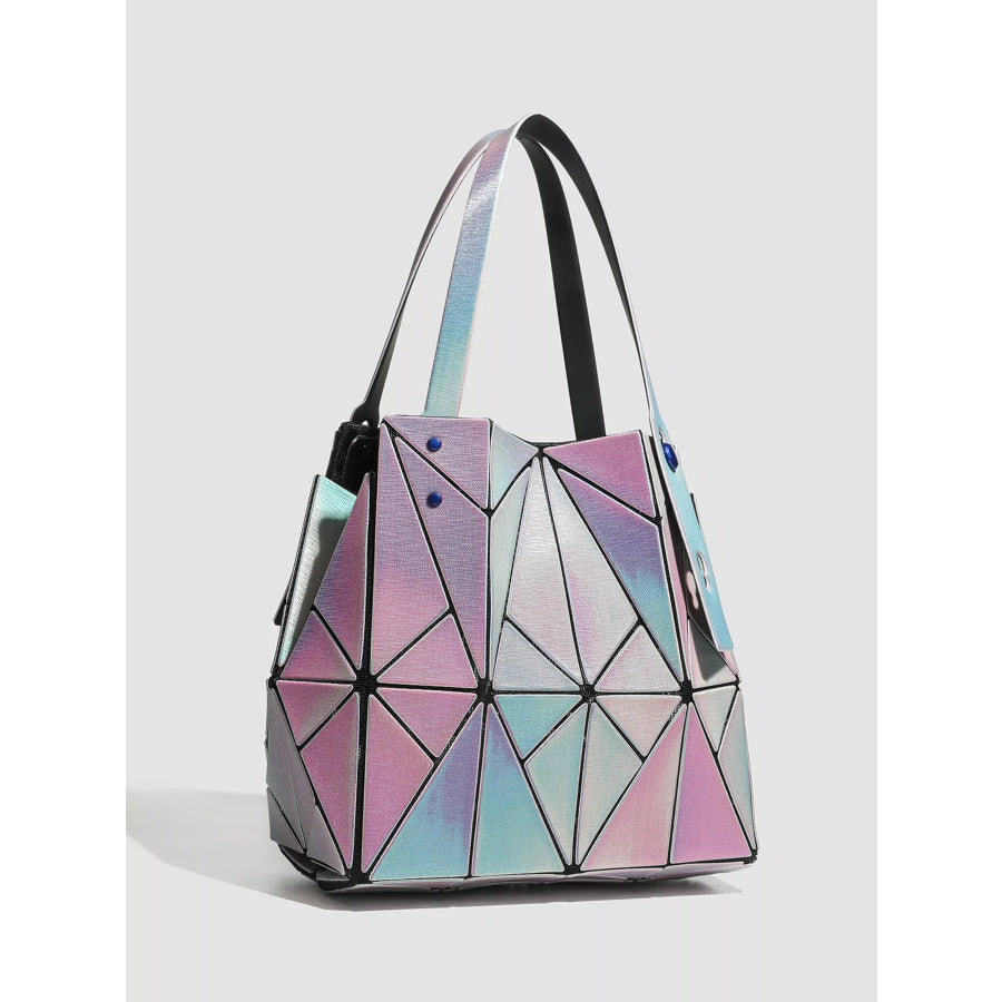 Geometric Iridescent Shoulder Bag Purple / onesize Apparel and Accessories