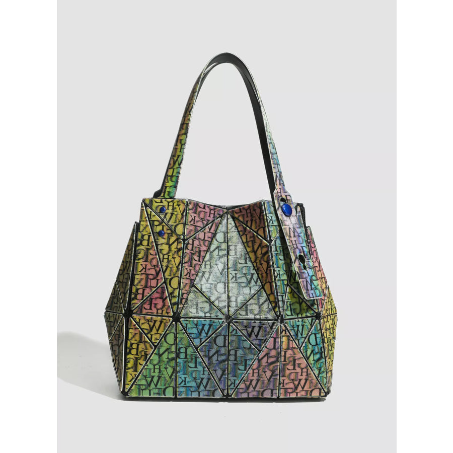 Geometric Iridescent Shoulder Bag Green / onesize Apparel and Accessories