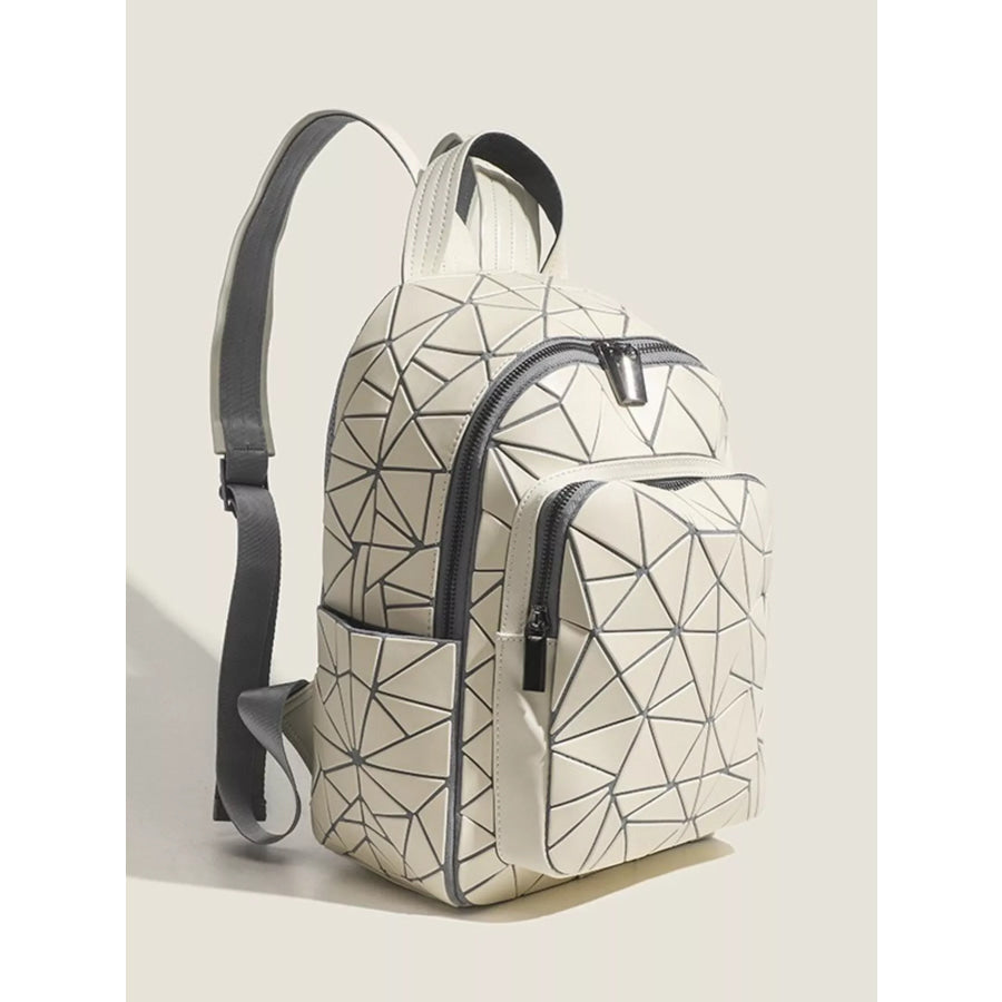 Geometric Lattice Pattern Fashion Backpack Bag