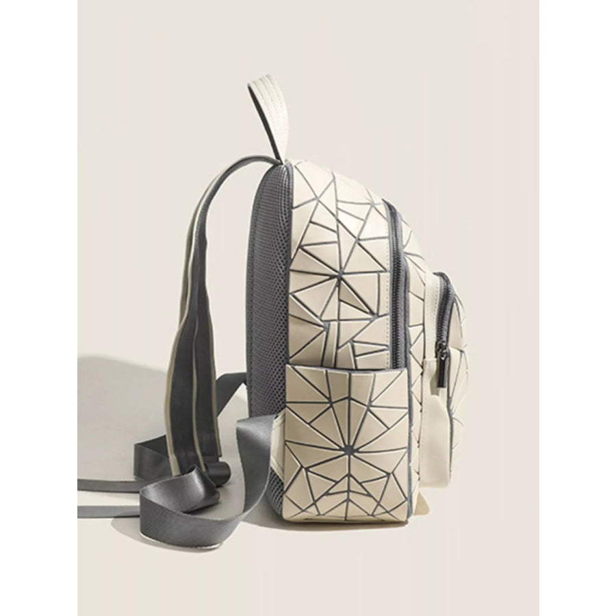 Geometric Lattice Pattern Fashion Backpack Bag