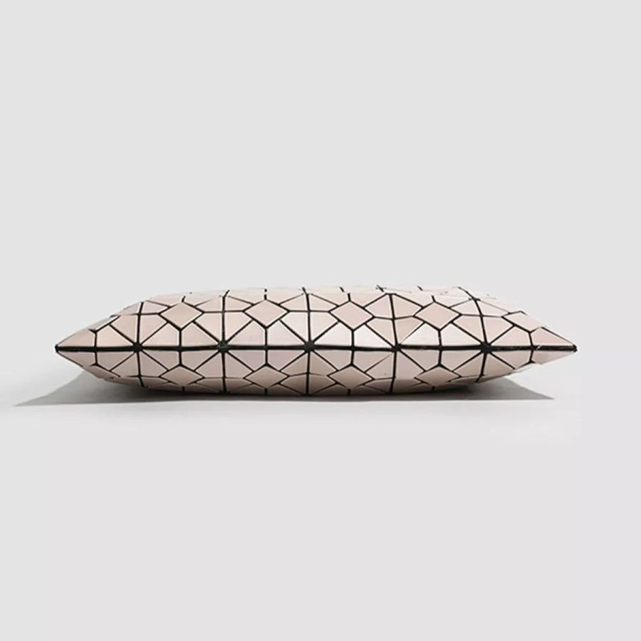 Geometric Lattice Pattern Handbag Milk Tea / onesize Apparel and Accessories
