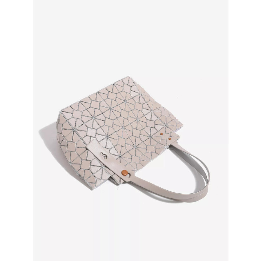 Geometric Lattice Structured Handbag Apparel and Accessories