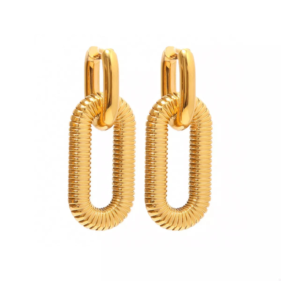 Geometric Link Drop Earrings Apparel and Accessories