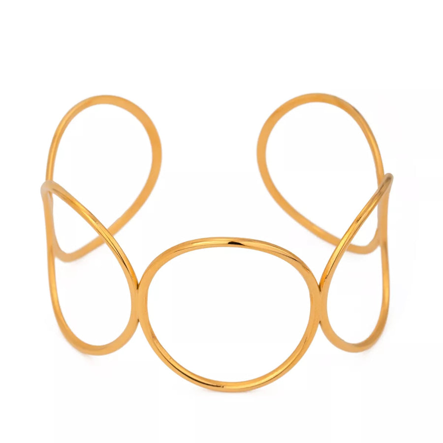 Geometric Open Circle Cuff Bracelet Gold / onesize Apparel and Accessories