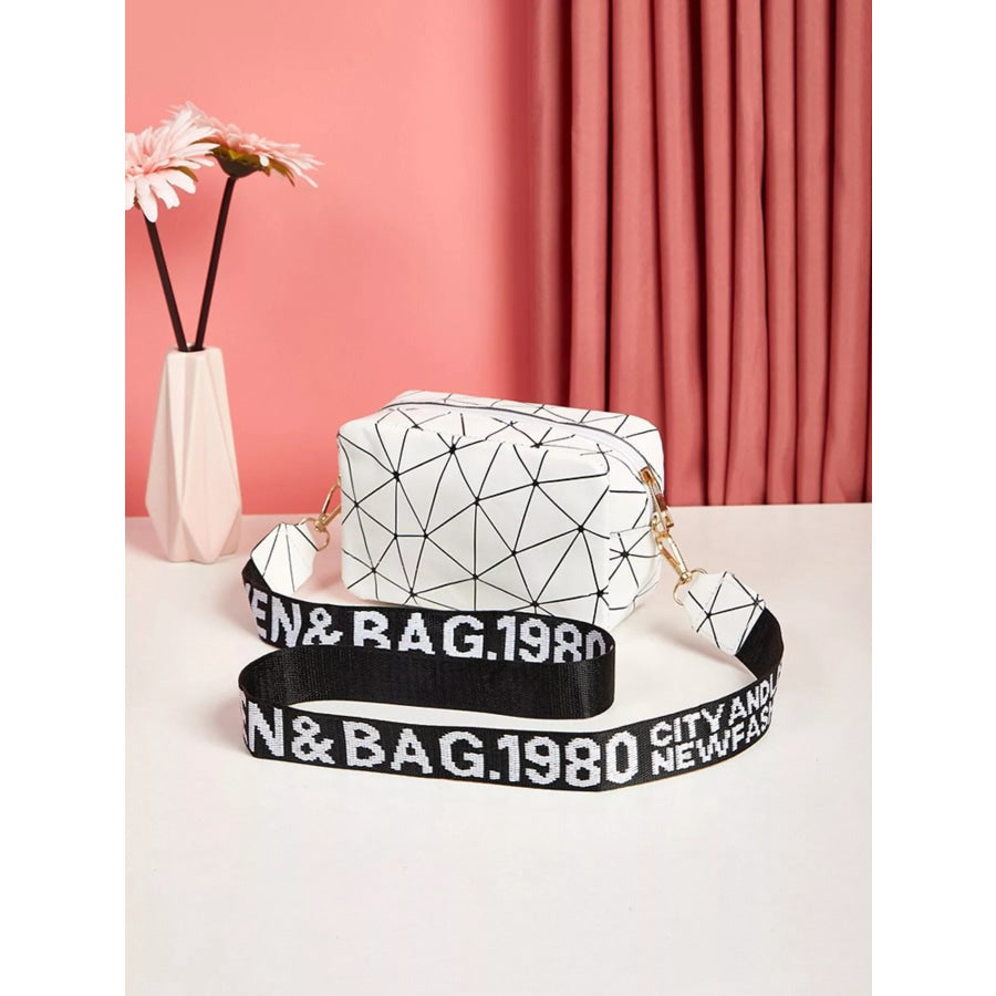 Geometric Pattern Crossbody Bag Apparel and Accessories
