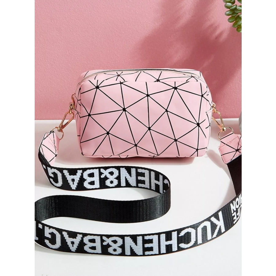 Geometric Pattern Crossbody Bag Apparel and Accessories