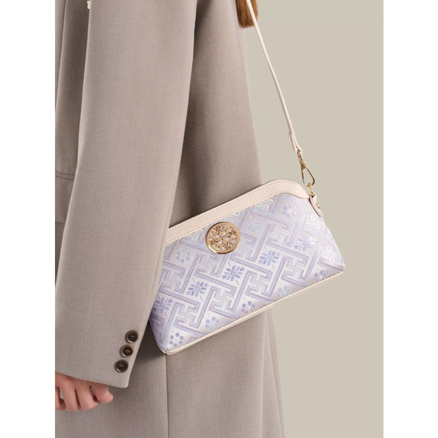 Geometric Pattern Crossbody Bag White / onesize Apparel and Accessories