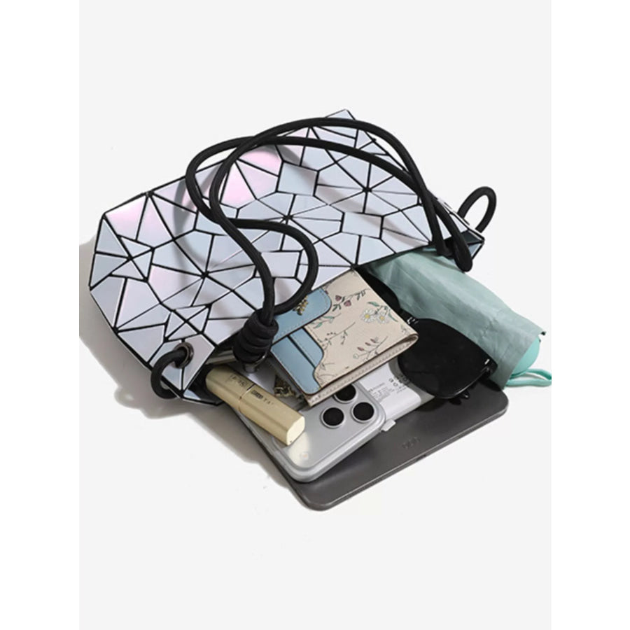 Geometric Prism Iridescent Shoulder Bag Pink / onesize Apparel and Accessories