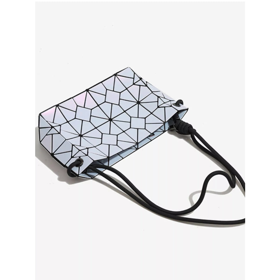 Geometric Prism Iridescent Shoulder Bag Pink / onesize Apparel and Accessories