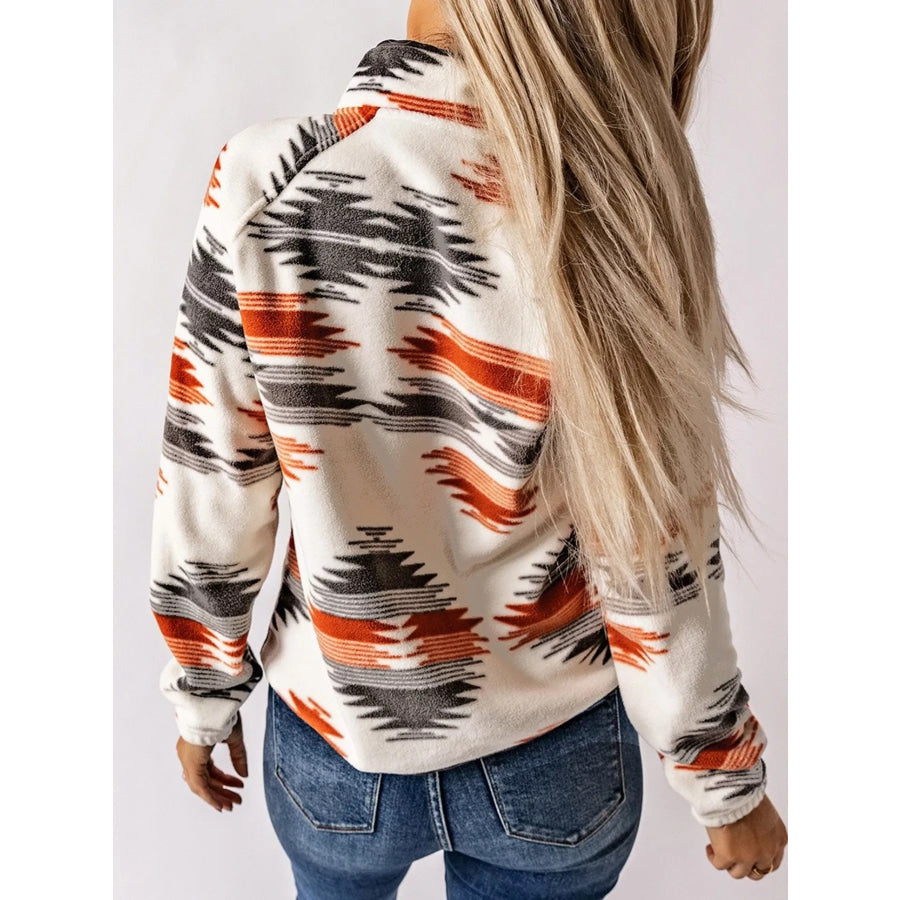 Geometric Snap Down Jacket Apparel and Accessories