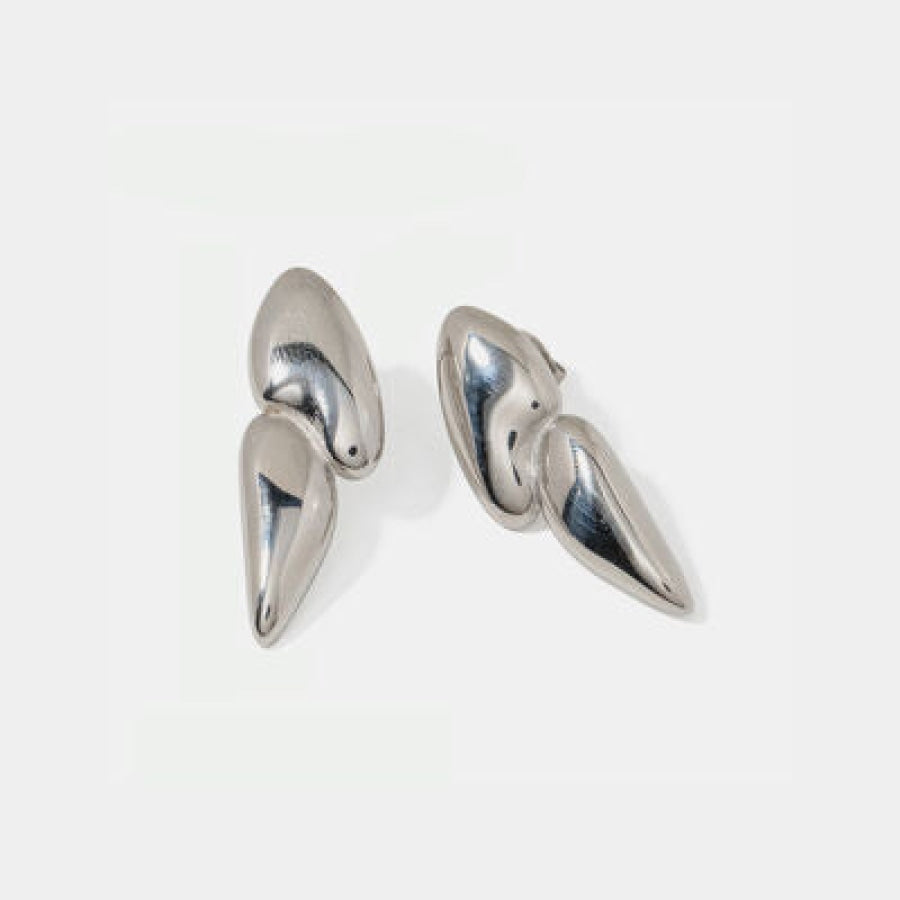 Geometric Stainless Steel Earrings Silver / One Size Clothing