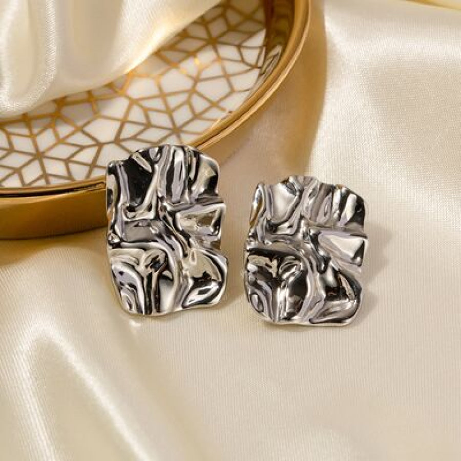 Geometric Stainless Steel Gold - Plated Earrings Apparel and Accessories