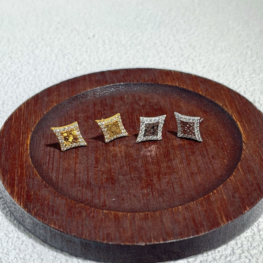 Geometric Stud Earrings Apparel and Accessories