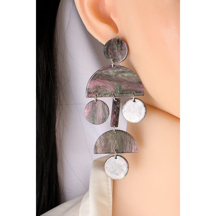 Geometrical Shape Acrylic Dangle Earrings