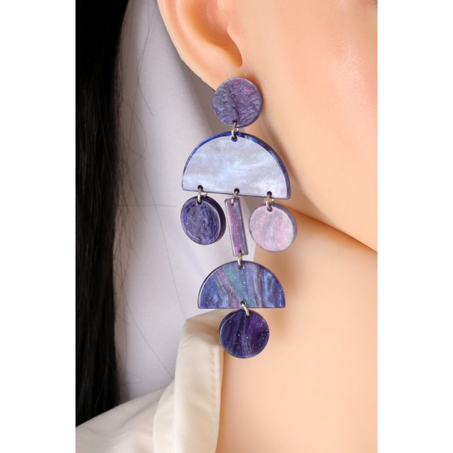 Geometrical Shape Acrylic Dangle Earrings