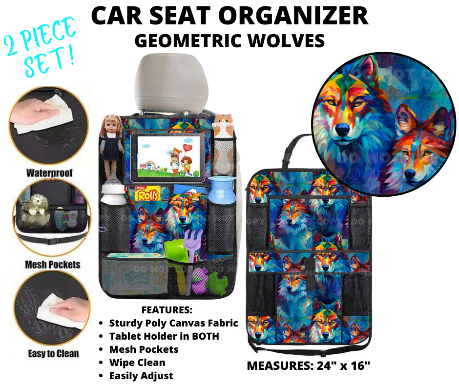 Preorder Custom 2-Piece Car Seat Organisers - Closes 2 Jan - ETA mid Apr 2025