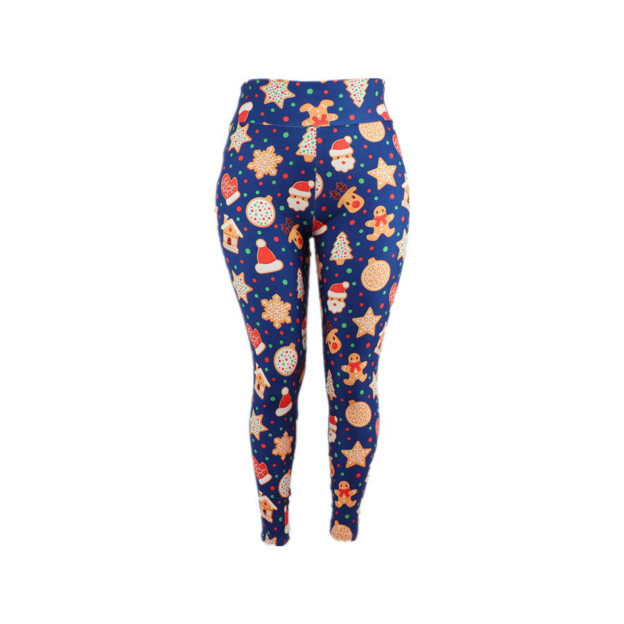 Gingerbread Christmas Leggings OS