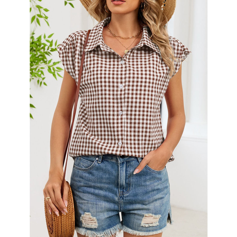 Gingham Button-Down Shirt Apparel and Accessories