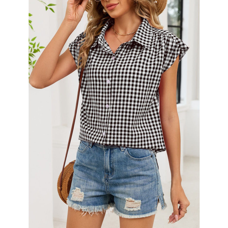 Gingham Button-Down Shirt Apparel and Accessories