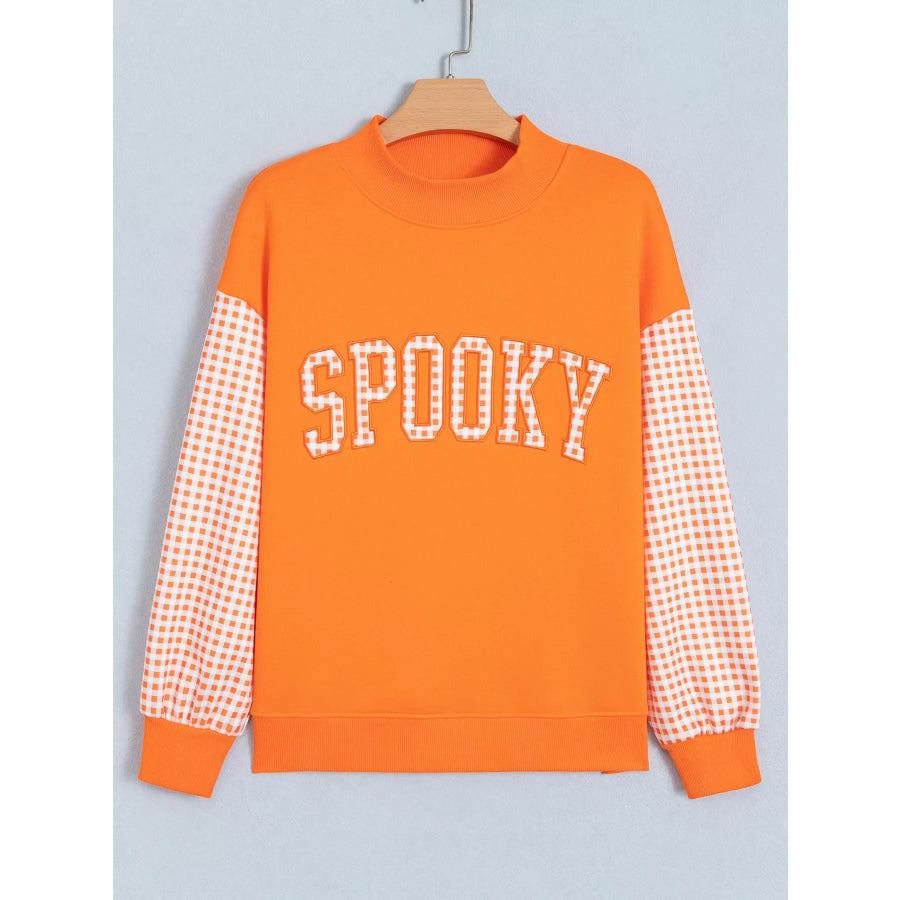 Gingham Plaid Oversized Pullover Sweatshirt Apparel and Accessories