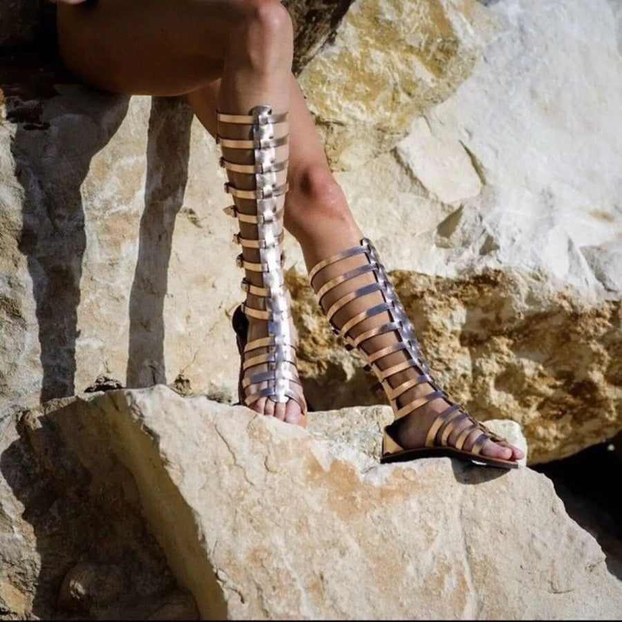 Gladiator Style Buckled Open Toe Sandals Apparel and Accessories