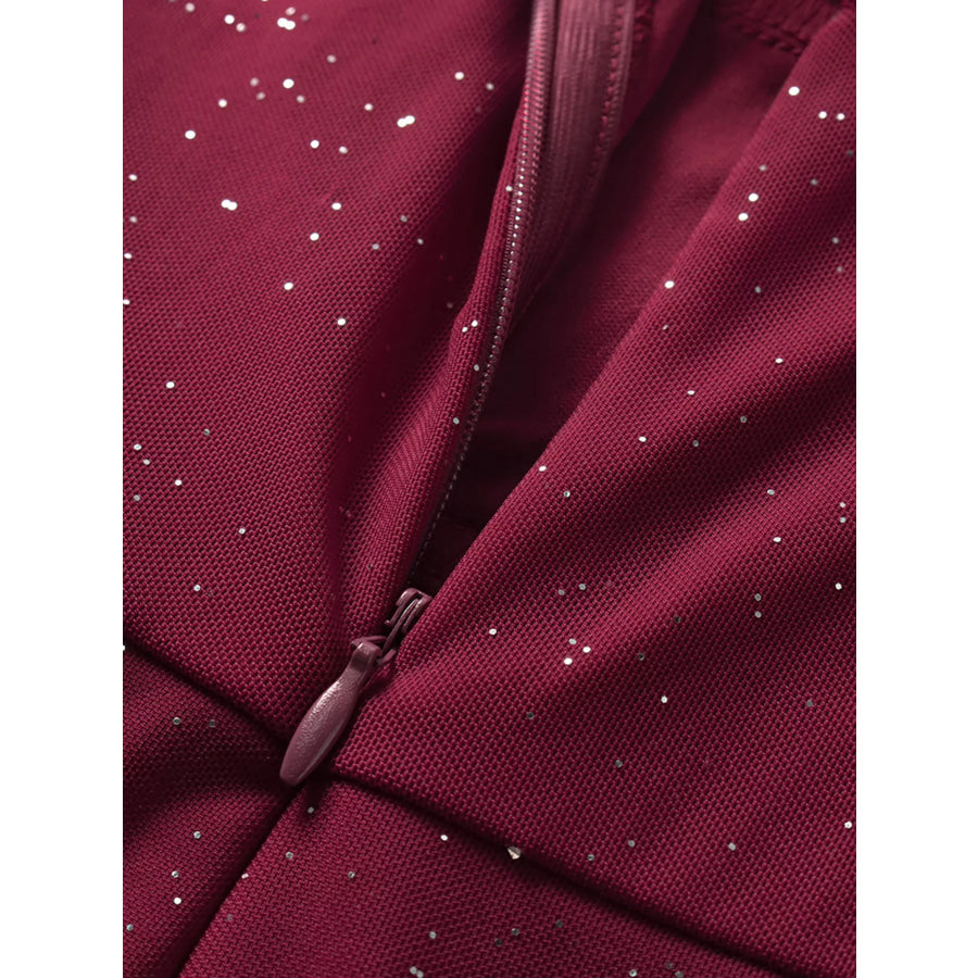 Glitter Slit Maxi Dress Apparel and Accessories
