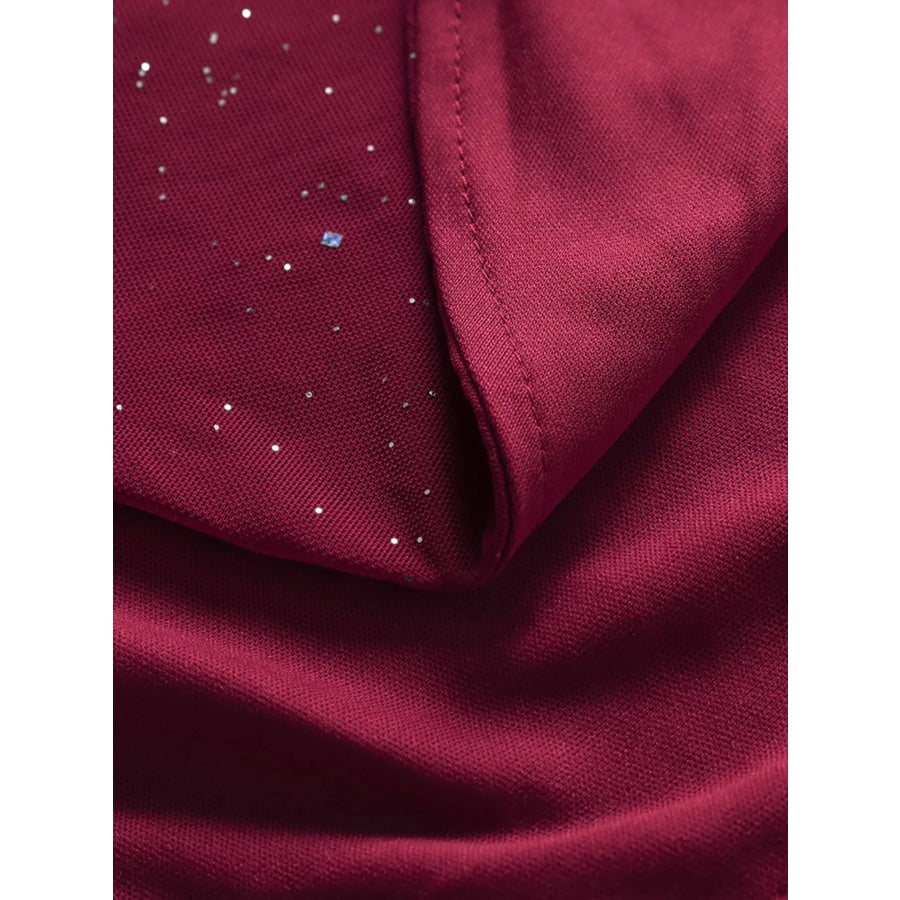 Glitter Slit Maxi Dress Apparel and Accessories