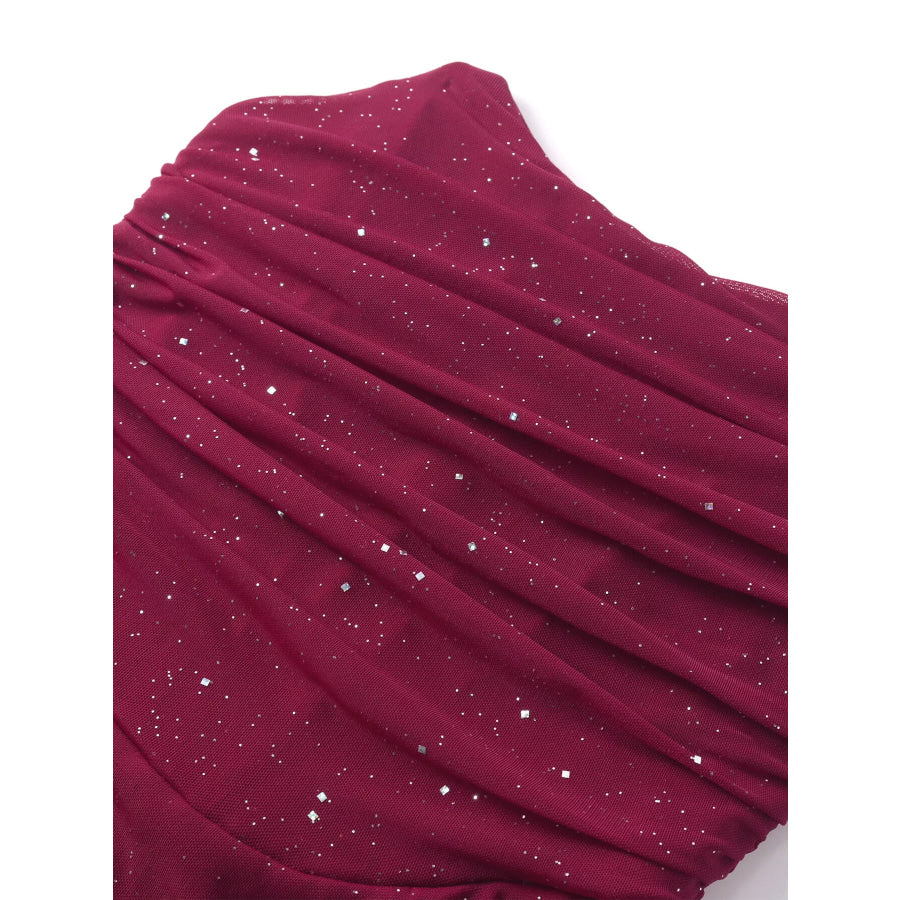 Glitter Tube Mermaid Maxi Dress Apparel and Accessories