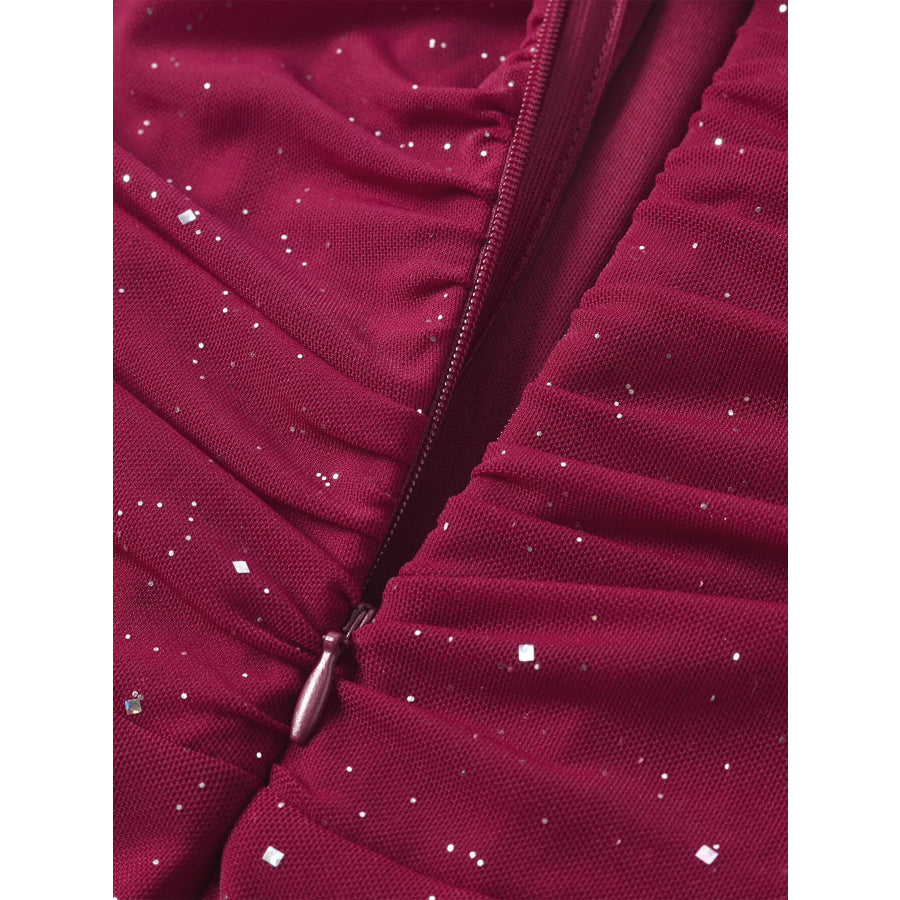 Glitter Tube Mermaid Maxi Dress Apparel and Accessories