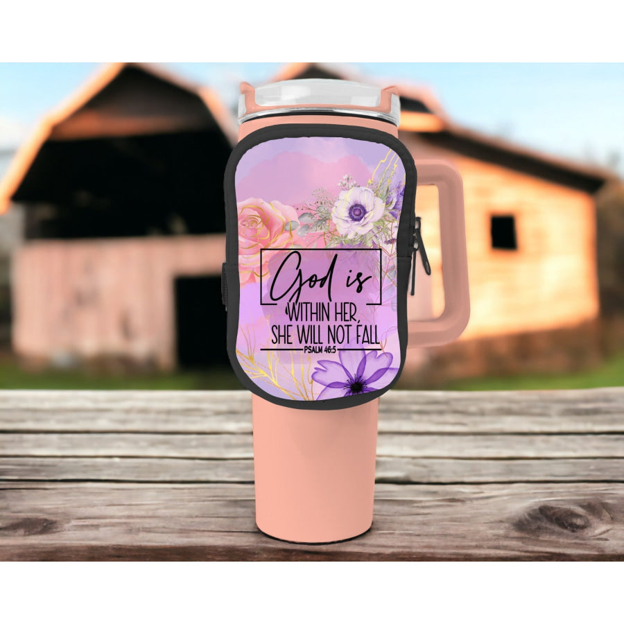 God Is Within Her Zippered Pouch/Bag For 40oz Tumbler Tumbler