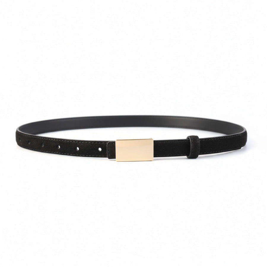 Gold Buckle Belt Black / One Size Apparel and Accessories