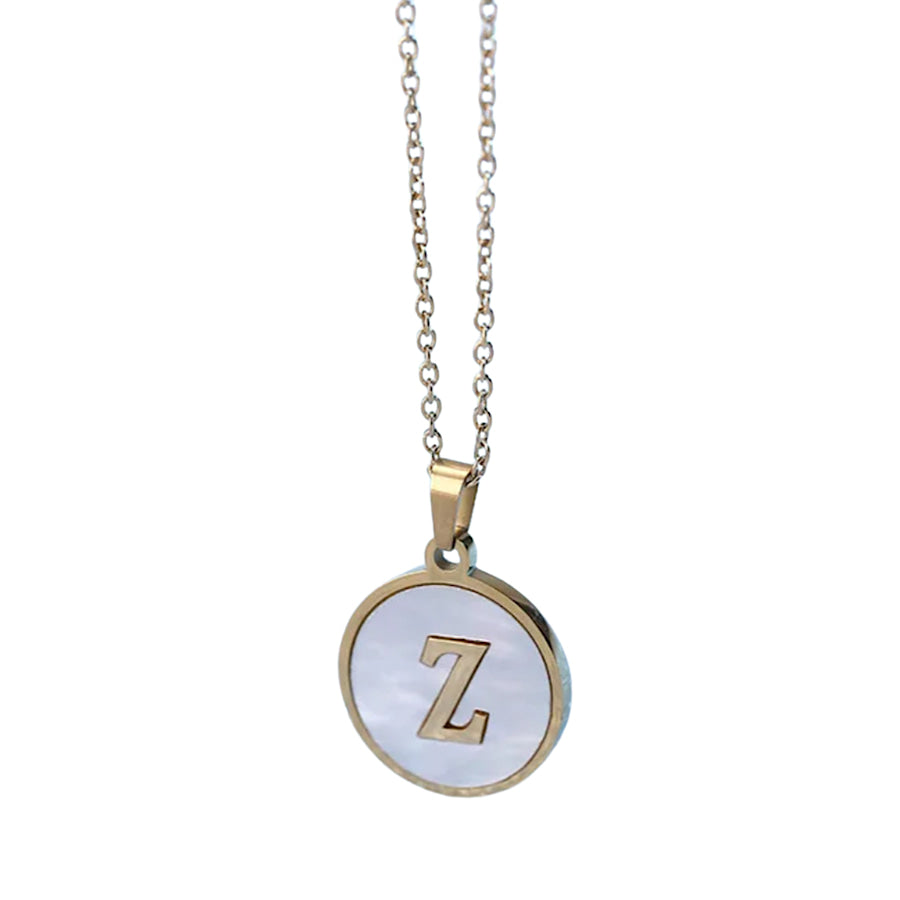 Gold Pearl Initial Necklace Z - ETA 3/15 WS 630 Jewelry