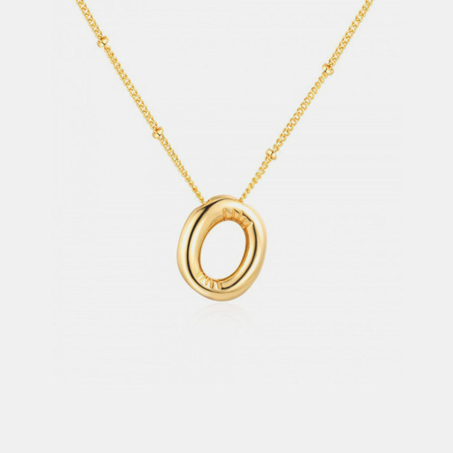 Gold - Plated Letter Pendant Necklace Style O / One Size Apparel and Accessories