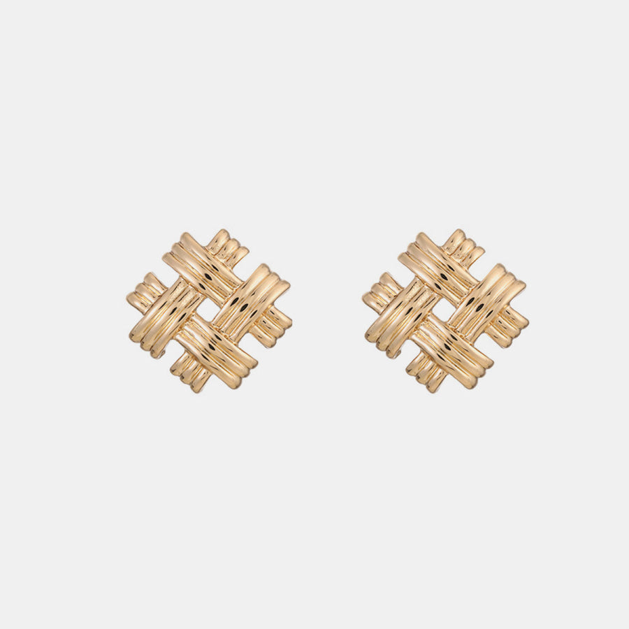 Gold - Plated Stud Earrings Style C / One Size Apparel and Accessories
