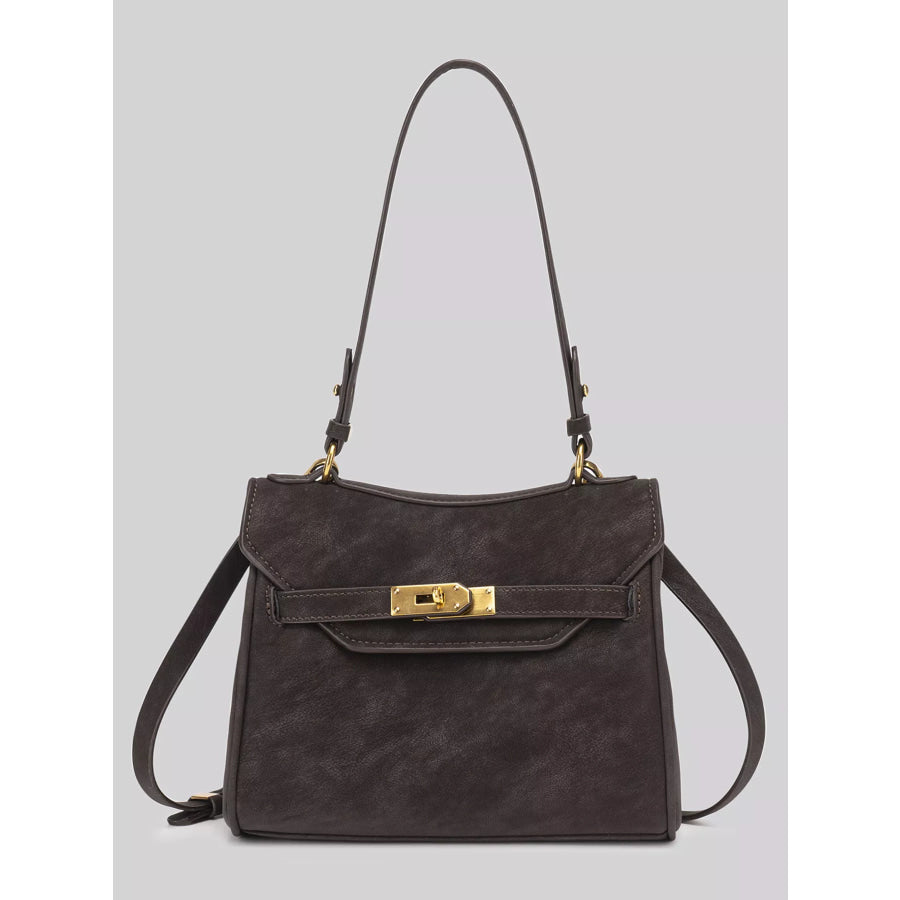Gold-Tone Hardware Crossbody Bag Brown / onesize Apparel and Accessories