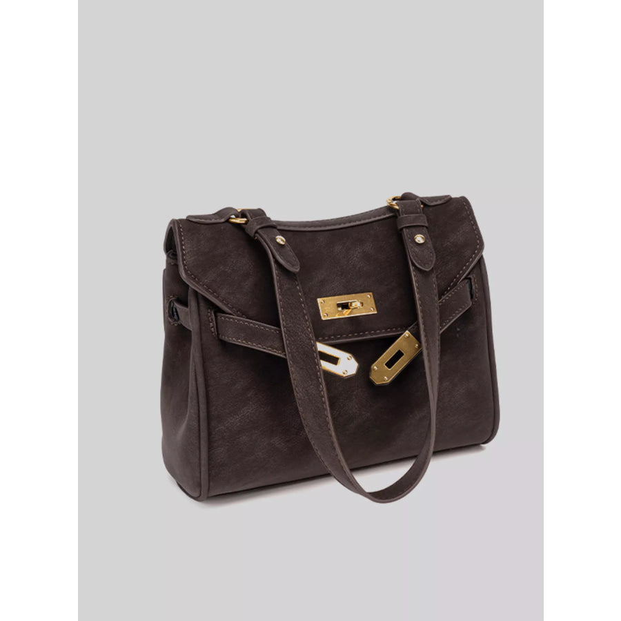 Gold-Tone Hardware Crossbody Bag Brown / onesize Apparel and Accessories