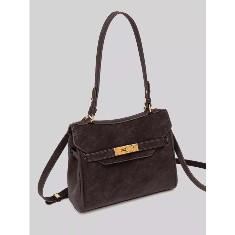 Gold-Tone Hardware Crossbody Bag Brown / onesize Apparel and Accessories