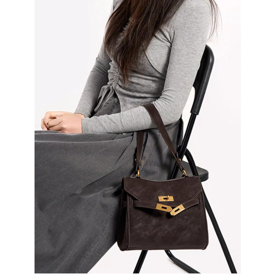 Gold-Tone Hardware Crossbody Bag Brown / onesize Apparel and Accessories