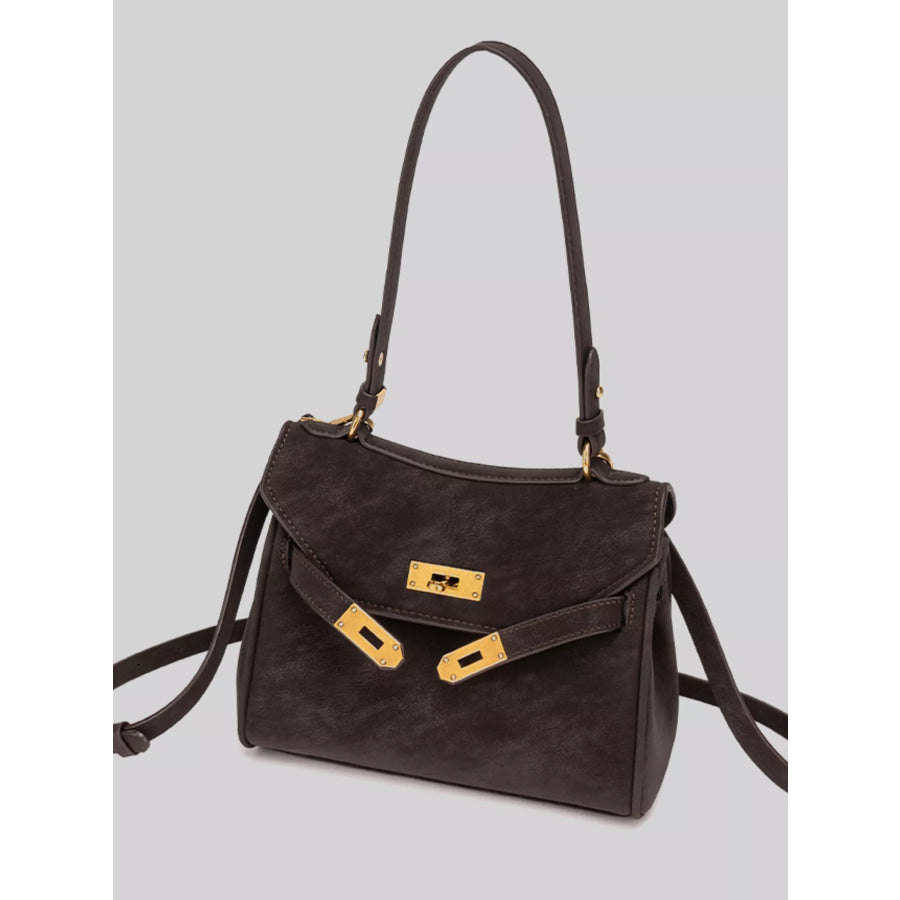 Gold-Tone Hardware Crossbody Bag Brown / onesize Apparel and Accessories