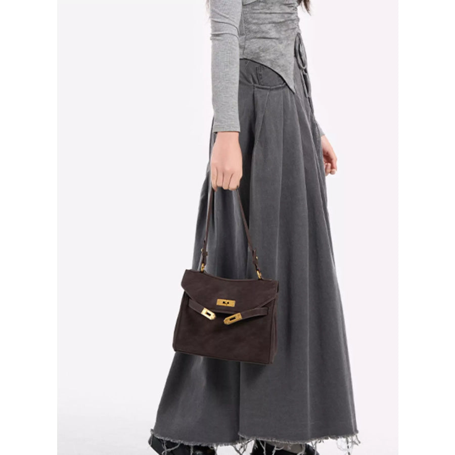Gold-Tone Hardware Crossbody Bag Brown / onesize Apparel and Accessories