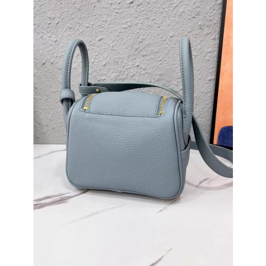 Gold-Tone Hardware Leather Crossbody Bag Apparel and Accessories