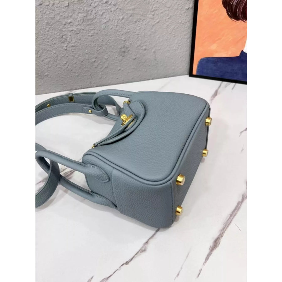 Gold-Tone Hardware Leather Crossbody Bag Apparel and Accessories