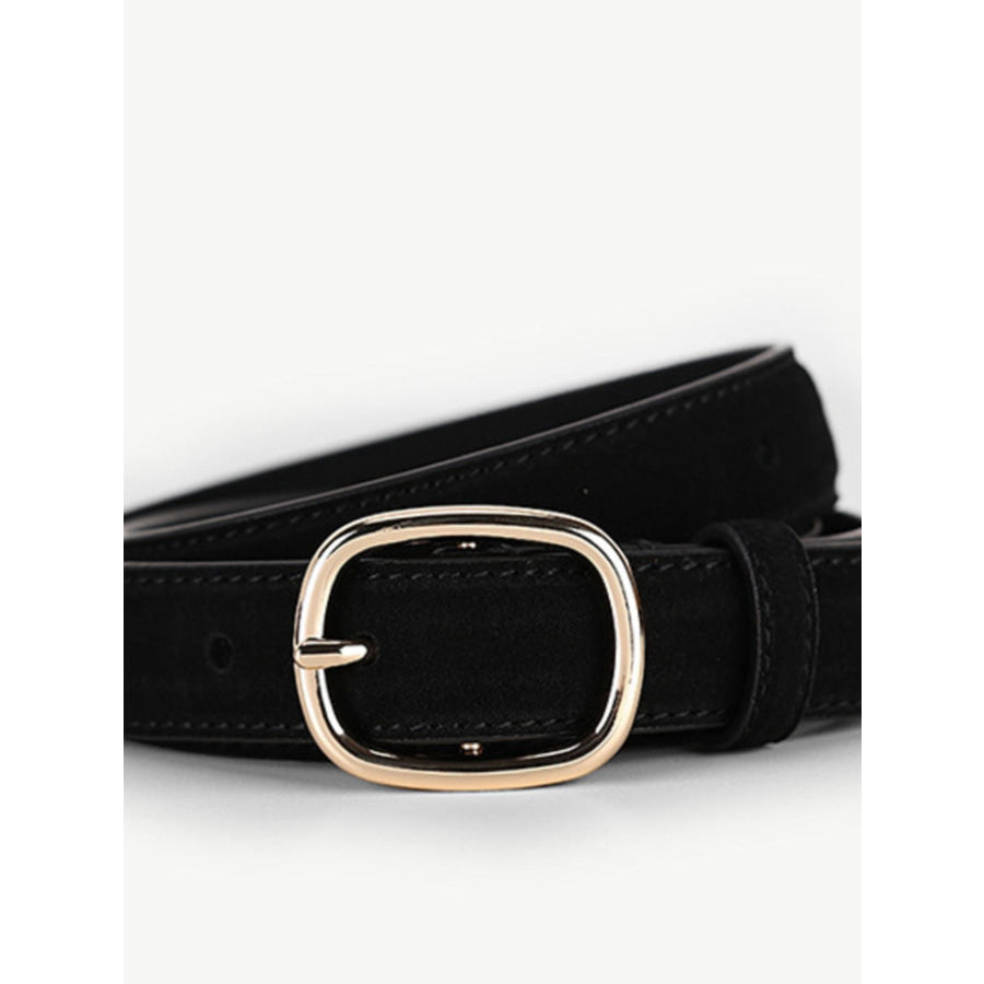 Golden Buckle Adjustable Fit Belt Black / ONESIZE Apparel and Accessories