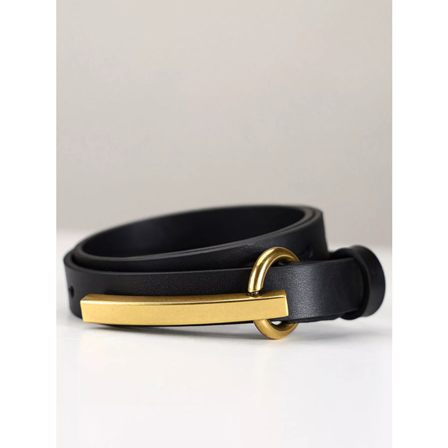 Golden Buckle Belt Black / ONESIZE Apparel and Accessories