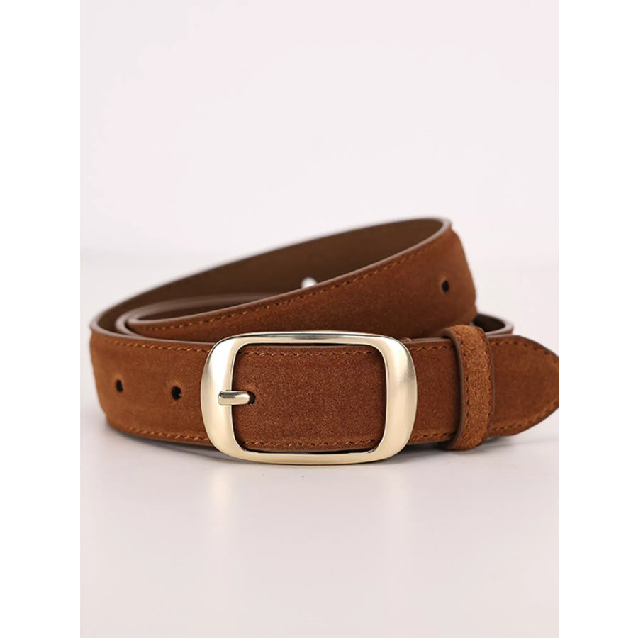 Golden Buckle Belt Brown / ONESIZE Apparel and Accessories