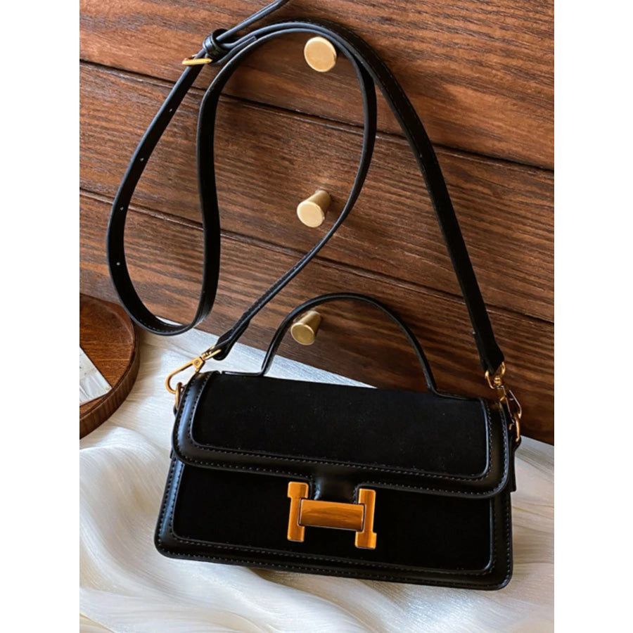 Golden Buckle Crossbody Bag Apparel and Accessories