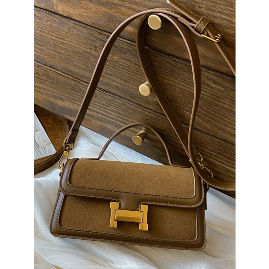 Golden Buckle Crossbody Bag Apparel and Accessories